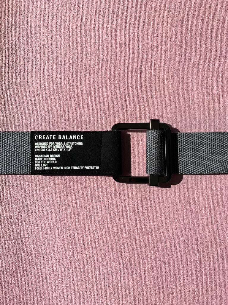 YOGA STRAP, GREY