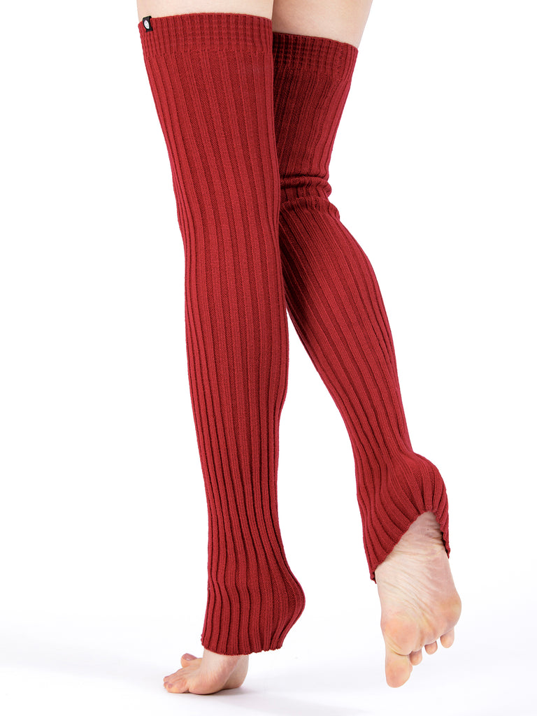 KNEE HIGH LEG WARMERS, CHILLI