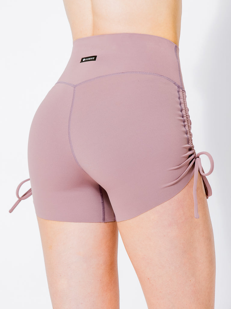 NUDE SHAPE HOT YOGA SHORTS, ASH MAUVE