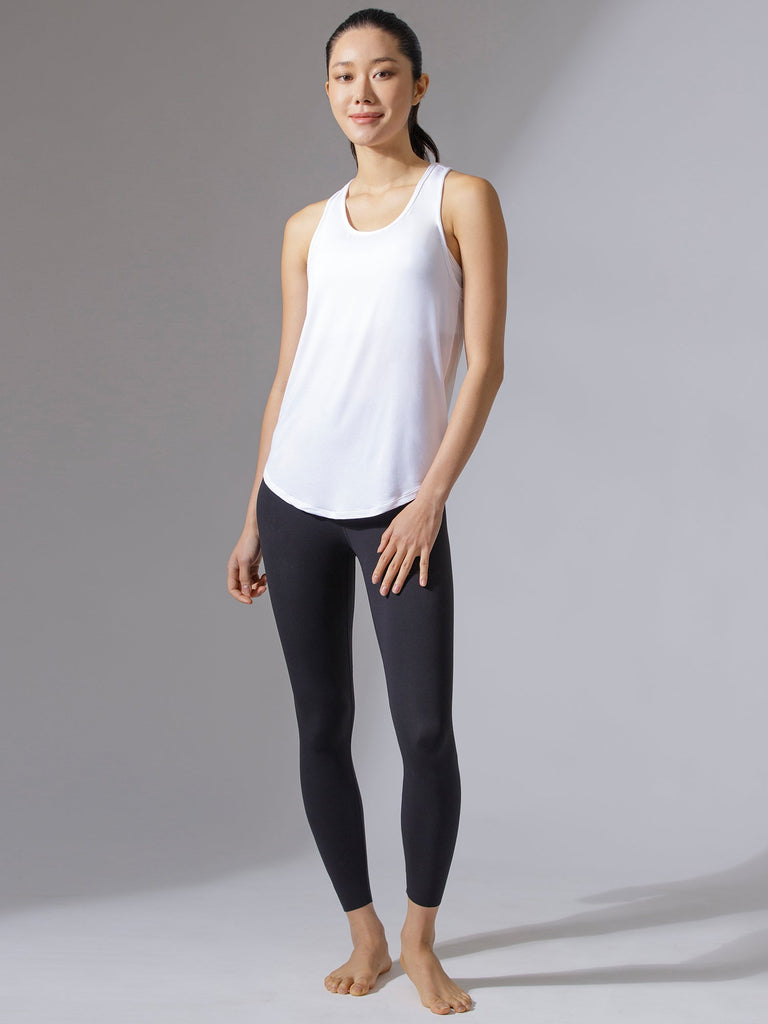 DAYTONA MESH BACK SINGLET, WHITE/WHITE MESH