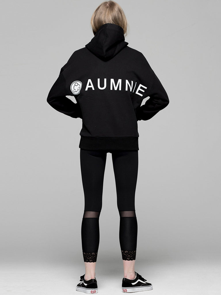 YOGI WITH A HOODIE, BLACK