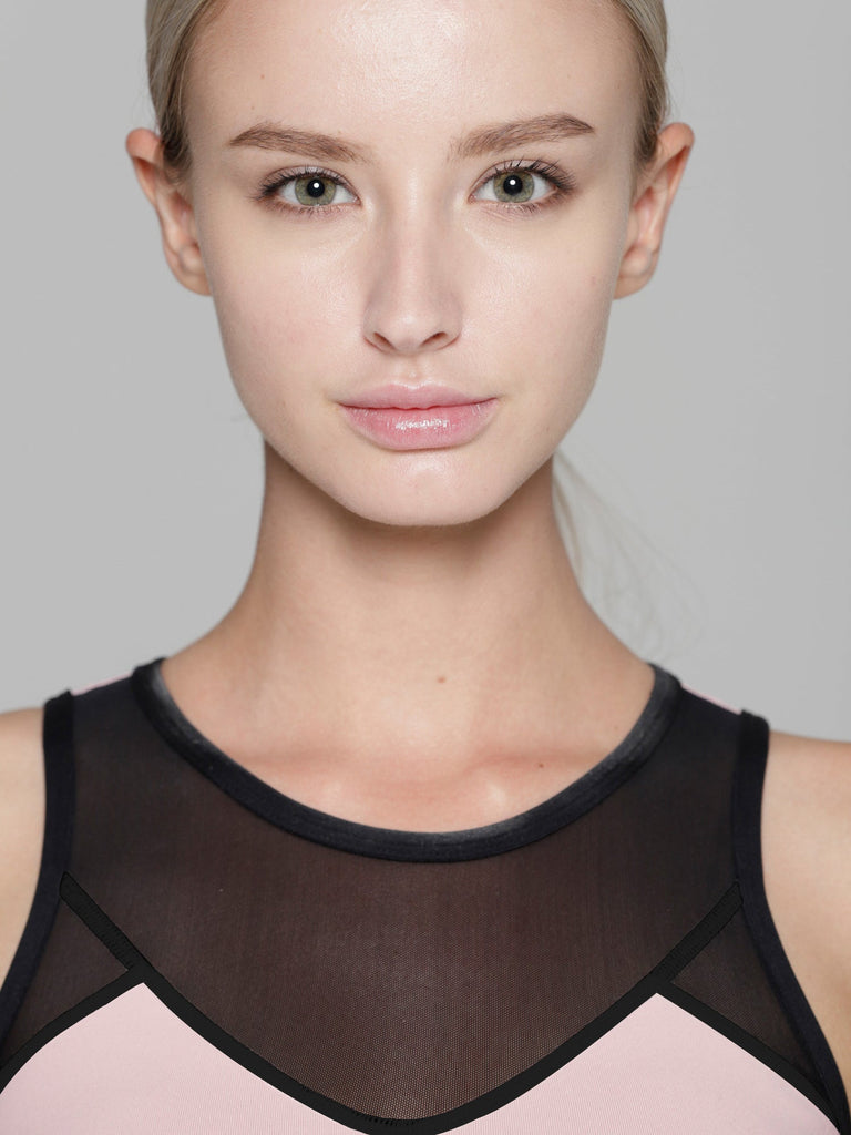 OPTICS BRA 2.0, BLUSH/BLACK MESH