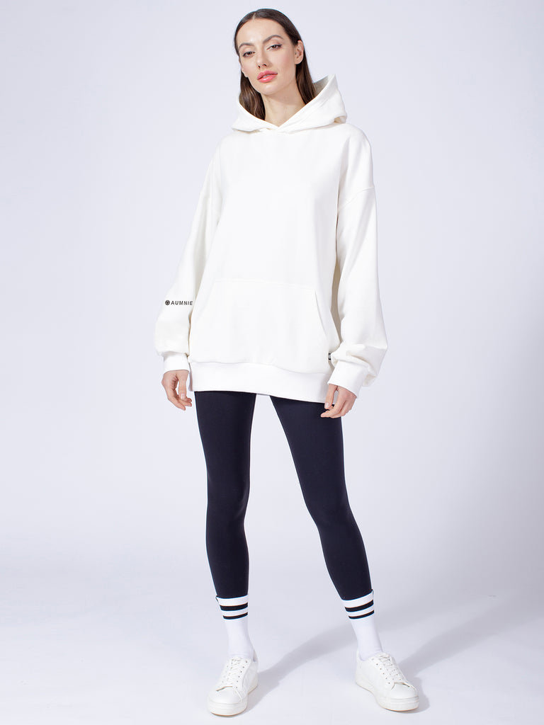 AUMNIE OVERSIZE HOODIE, WHITE