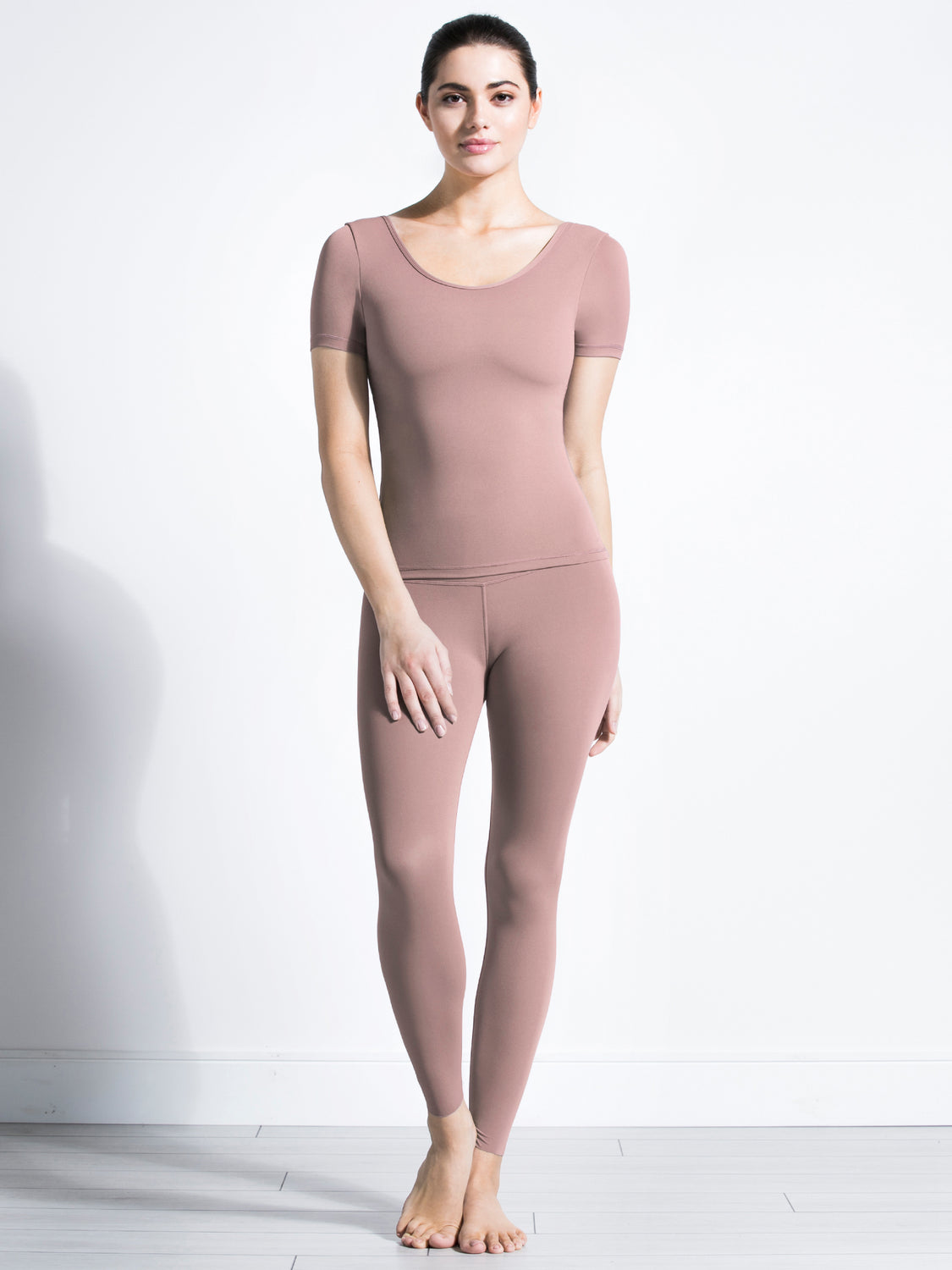 NUDE SHAPE TEE, ASH MAUVE