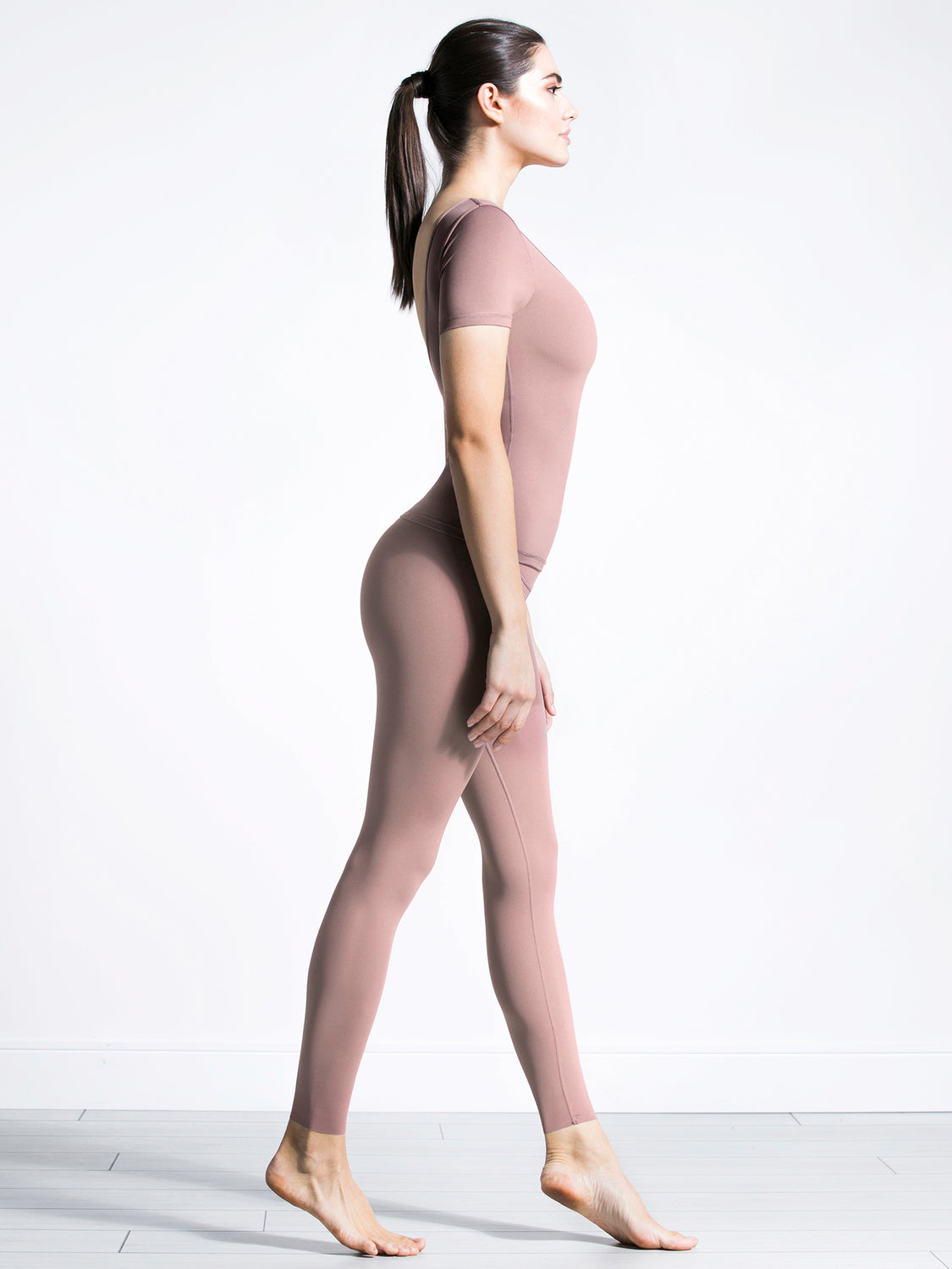 NUDE SHAPE TEE, ASH MAUVE