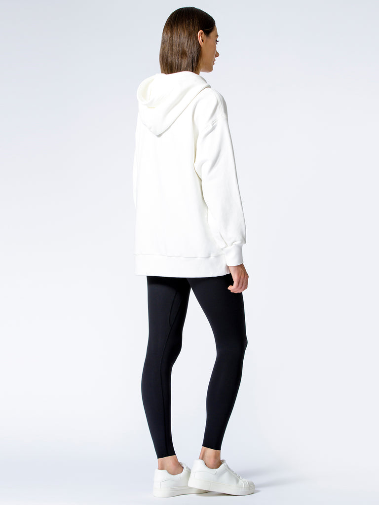 HAPPY GLOW ZIP HOODIE, WHITE