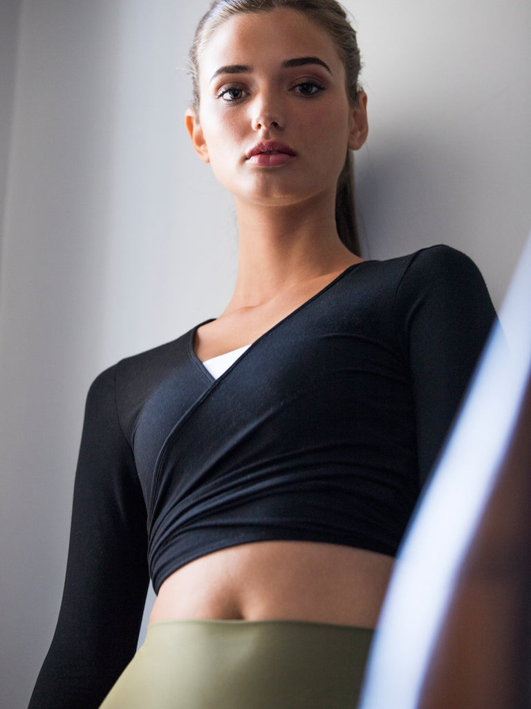 LONG SLEEVE CT WRAP, BLACK