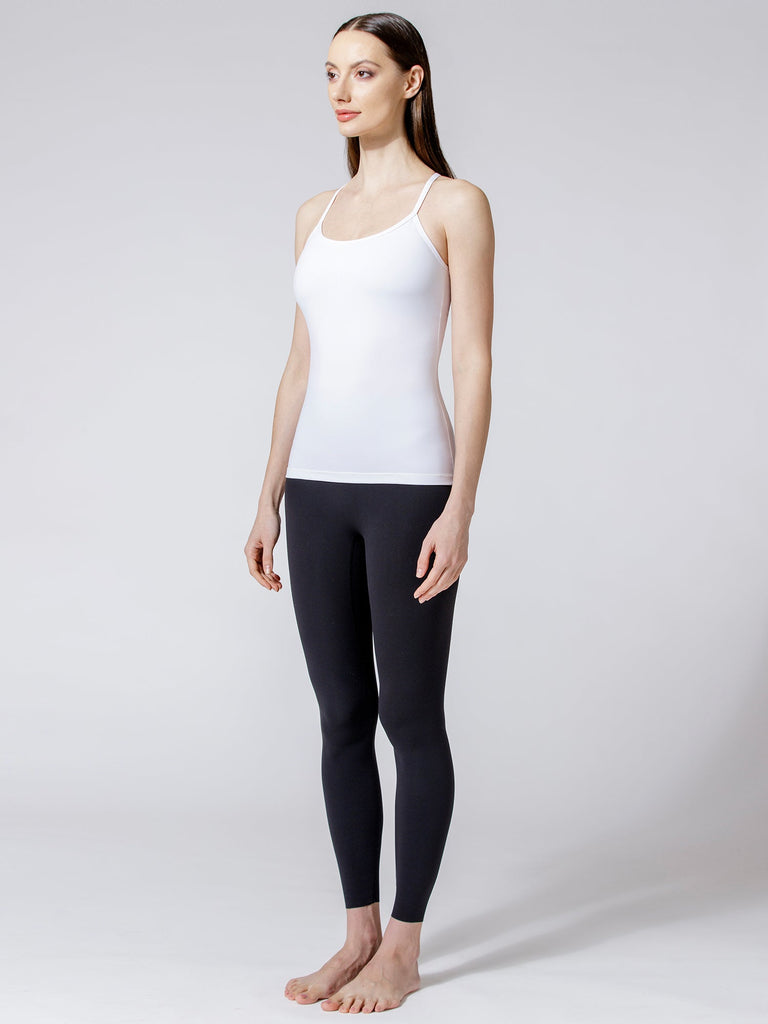 HALF MOON TANK, WHITE/WHITE MESH