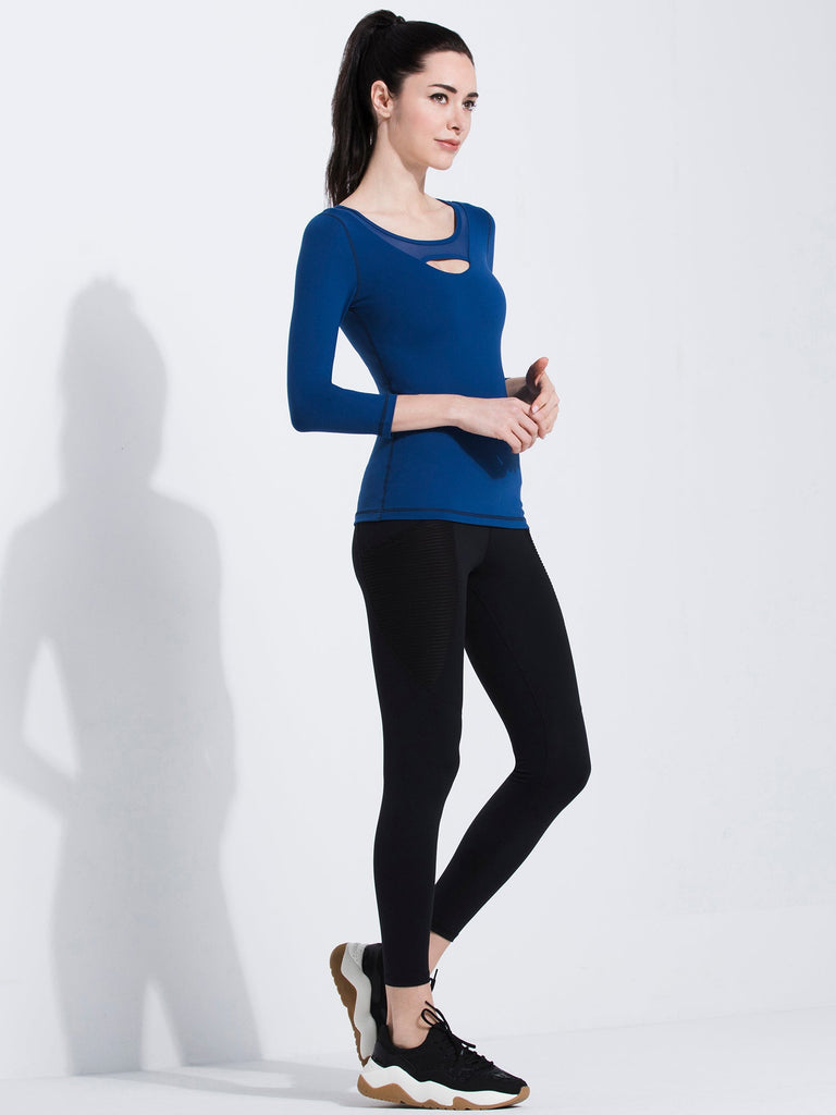 PARALLEL 3/4 SLEEVE TEE, ATLANTIC