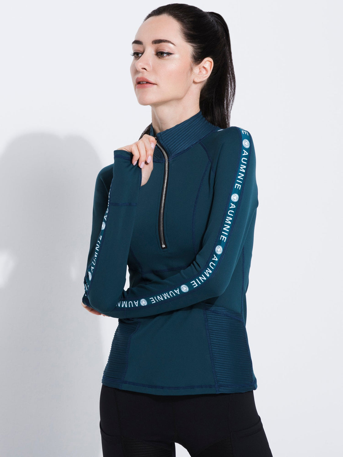HALF ZIP LOGO TOP, LAKE