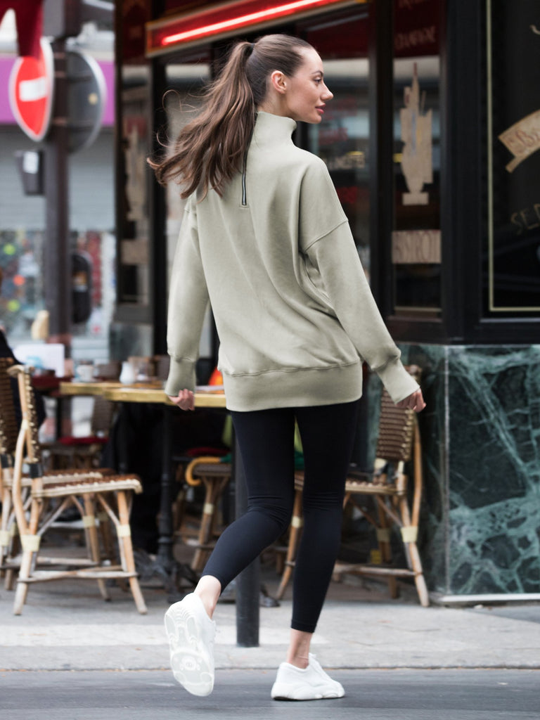 LONG SWEATSHIRT, GREEN-C