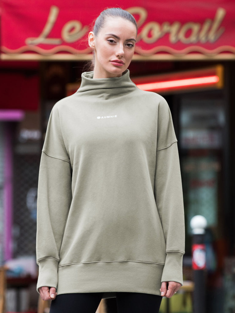 LONG SWEATSHIRT, GREEN-C