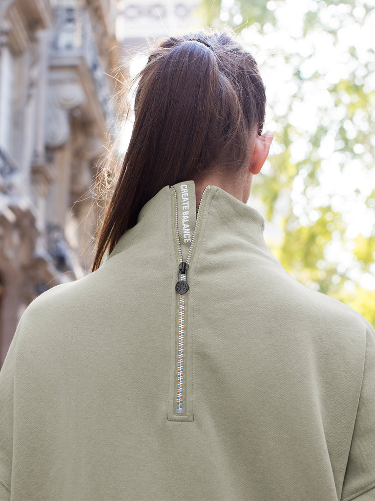 LONG SWEATSHIRT, GREEN-C