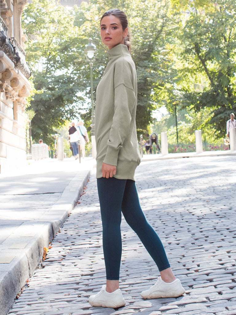 LONG SWEATSHIRT, GREEN-C