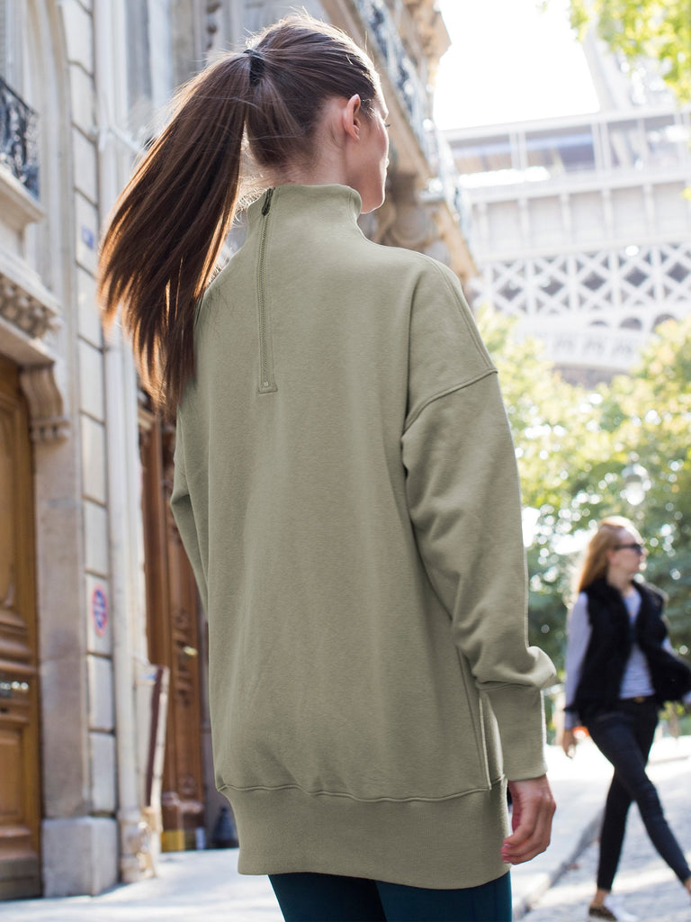 LONG SWEATSHIRT, GREEN-C