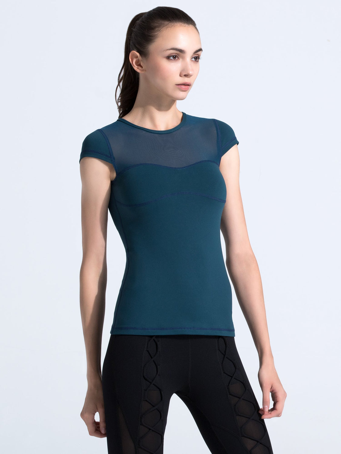 PEARL TEE, LAKE/LAKE MESH
