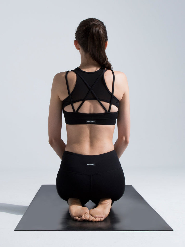 THEORY BRA, BLACK/BLACK MESH