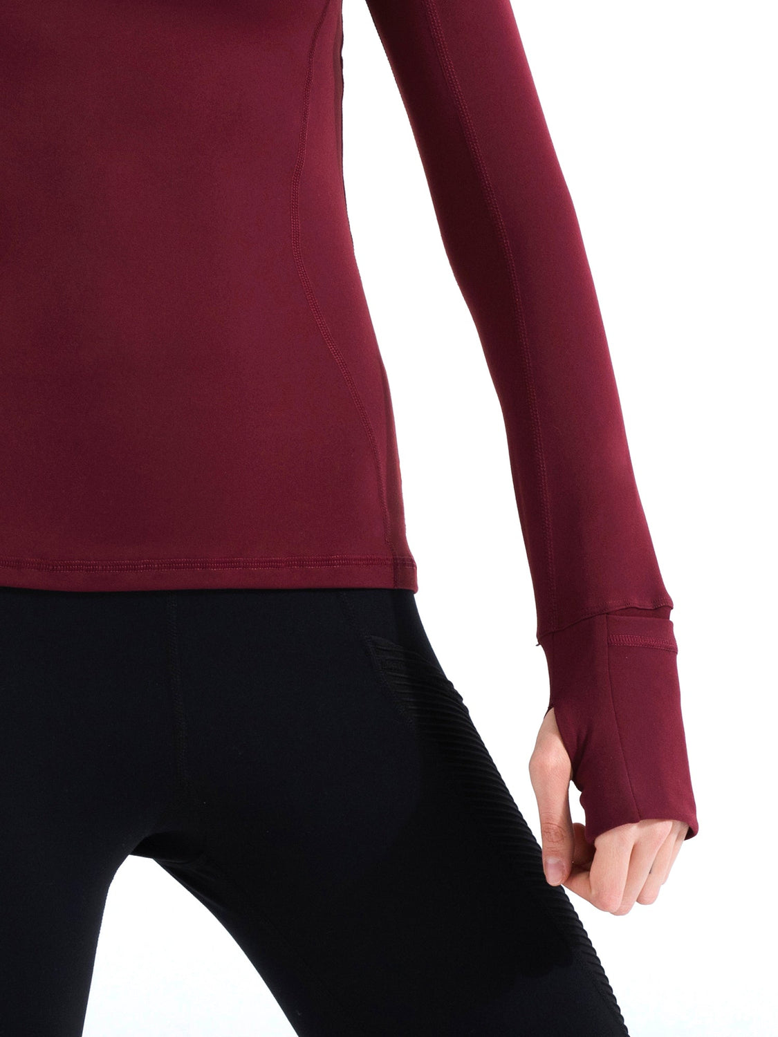 FLEX CURVE TEE, BORDEAUX
