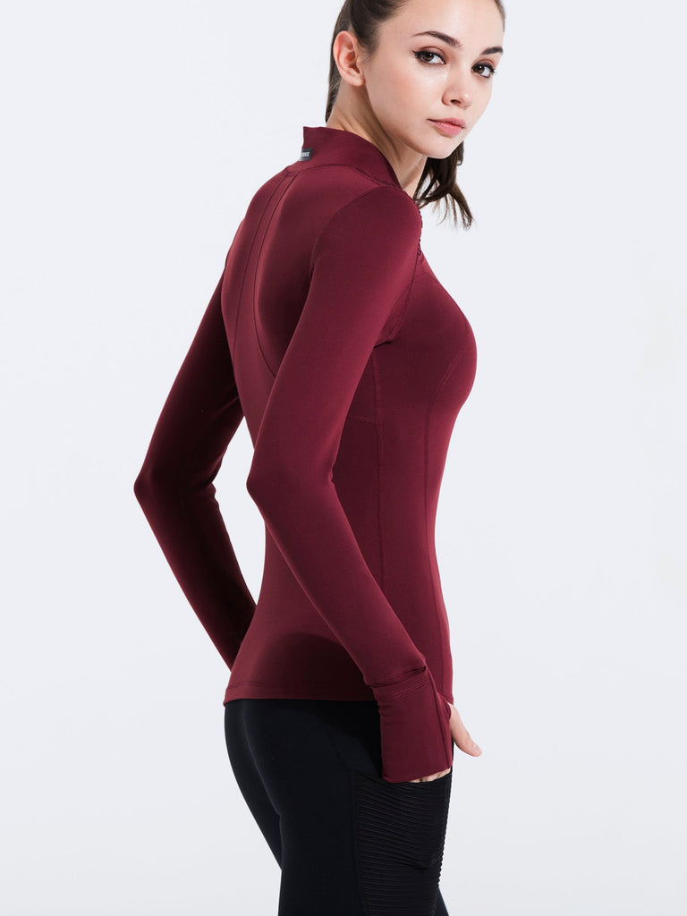 FLEX CURVE TEE, BORDEAUX