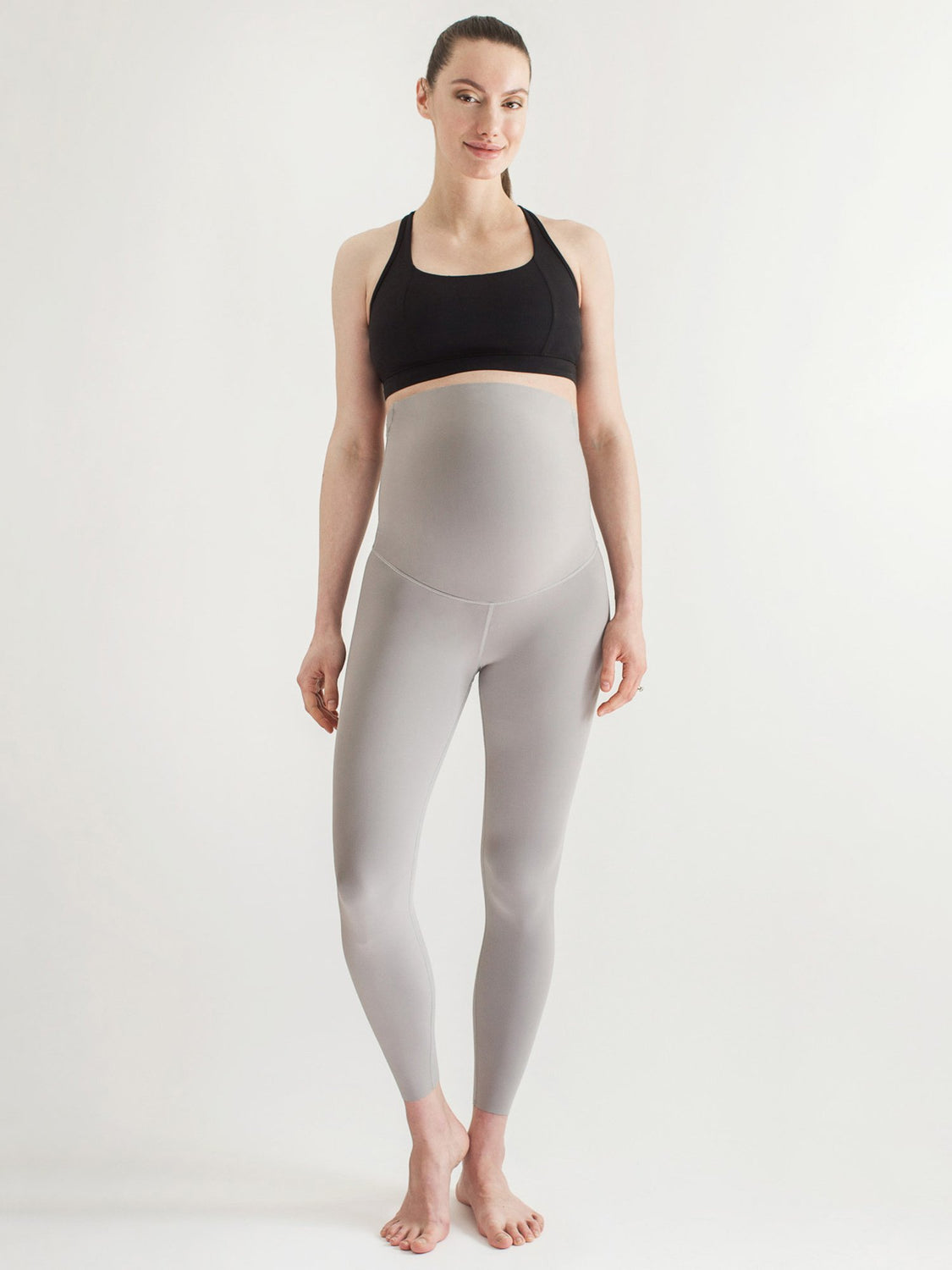 OVER THE BUMP MATERNITY SHAPE PANTS, LUNAR GREY