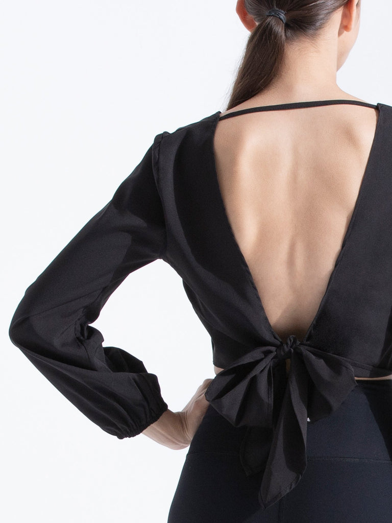 V NECK OPEN BACK TOP