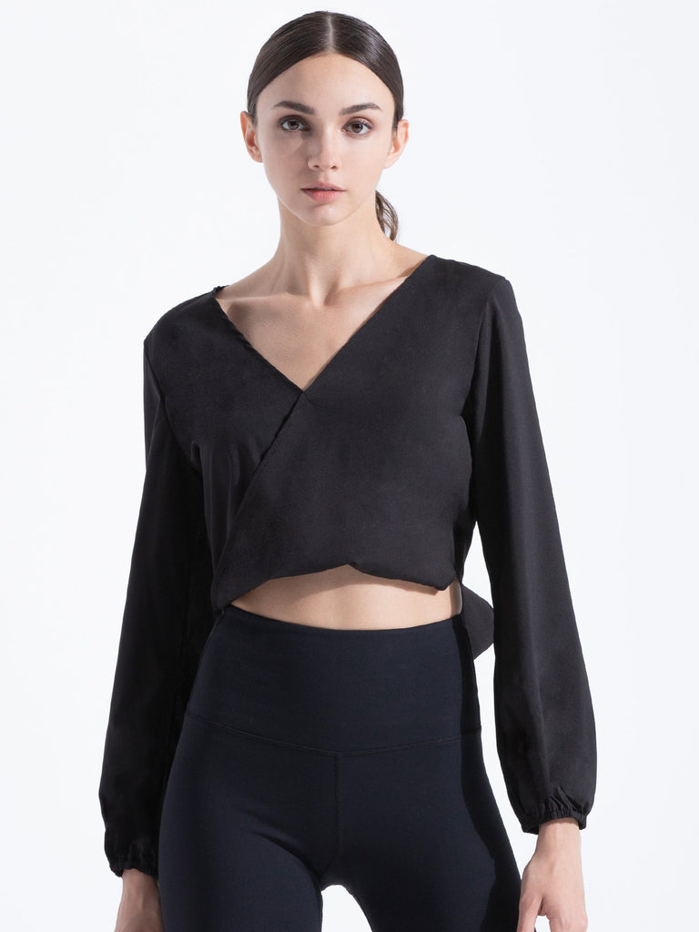 V NECK OPEN BACK TOP