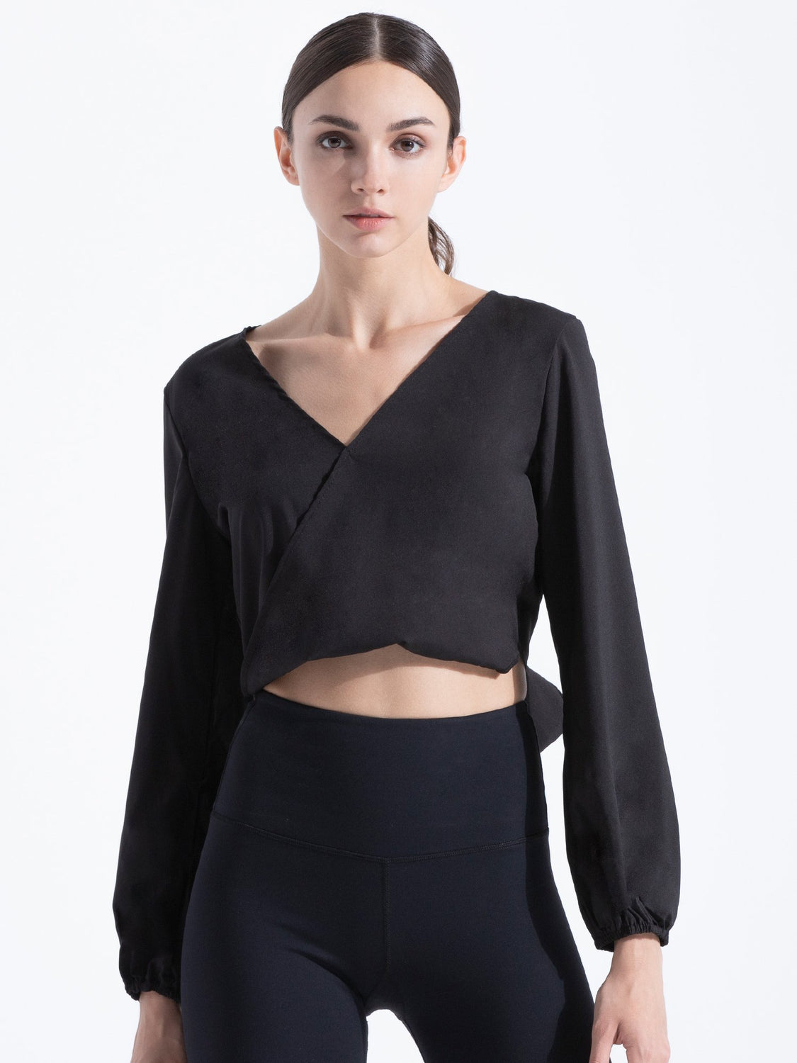 V NECK OPEN BACK TOP
