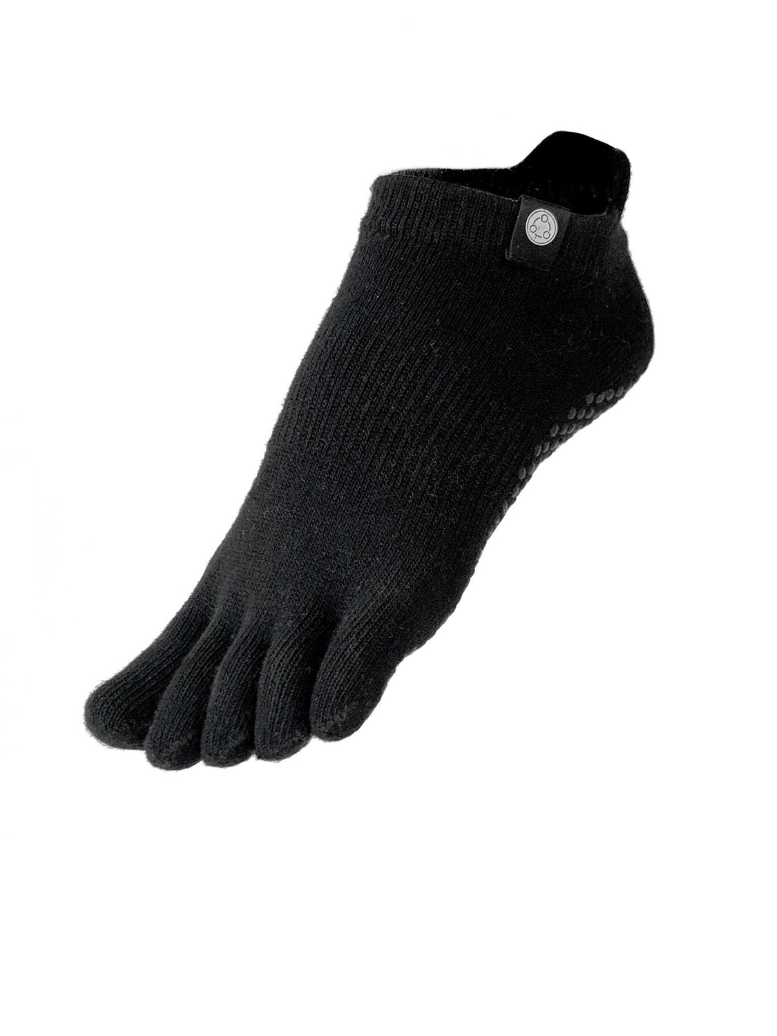 FULL TOE YOGA ANKLE SOCKS, BLACK