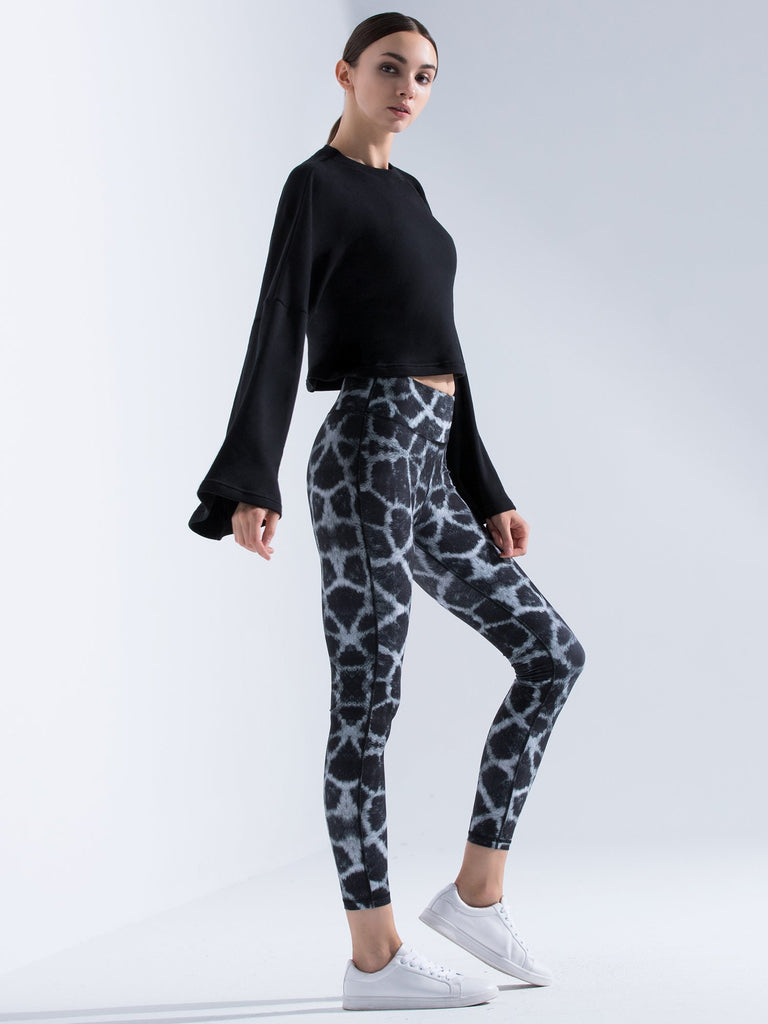 FLARED SLEEVE SWEATSHIRT, BLACK