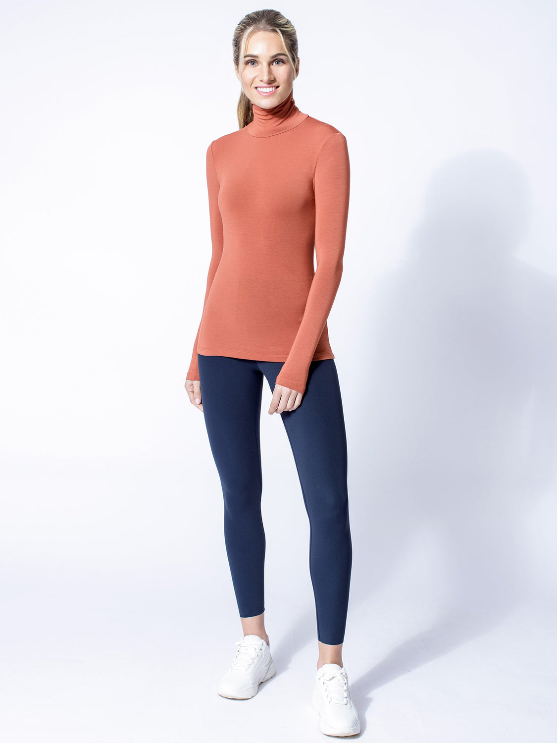 TURTLENECK TOP, CLAY