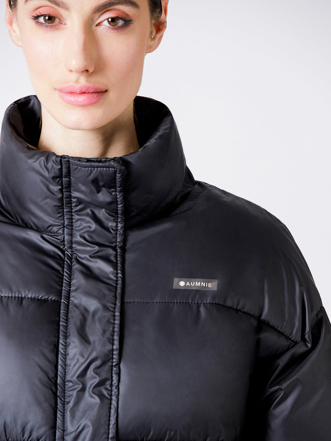 SPORTS LOGO PUFFER JACKET, BLACK