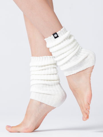 SCRUNCHIE ANKLE WARMERS, CREAM