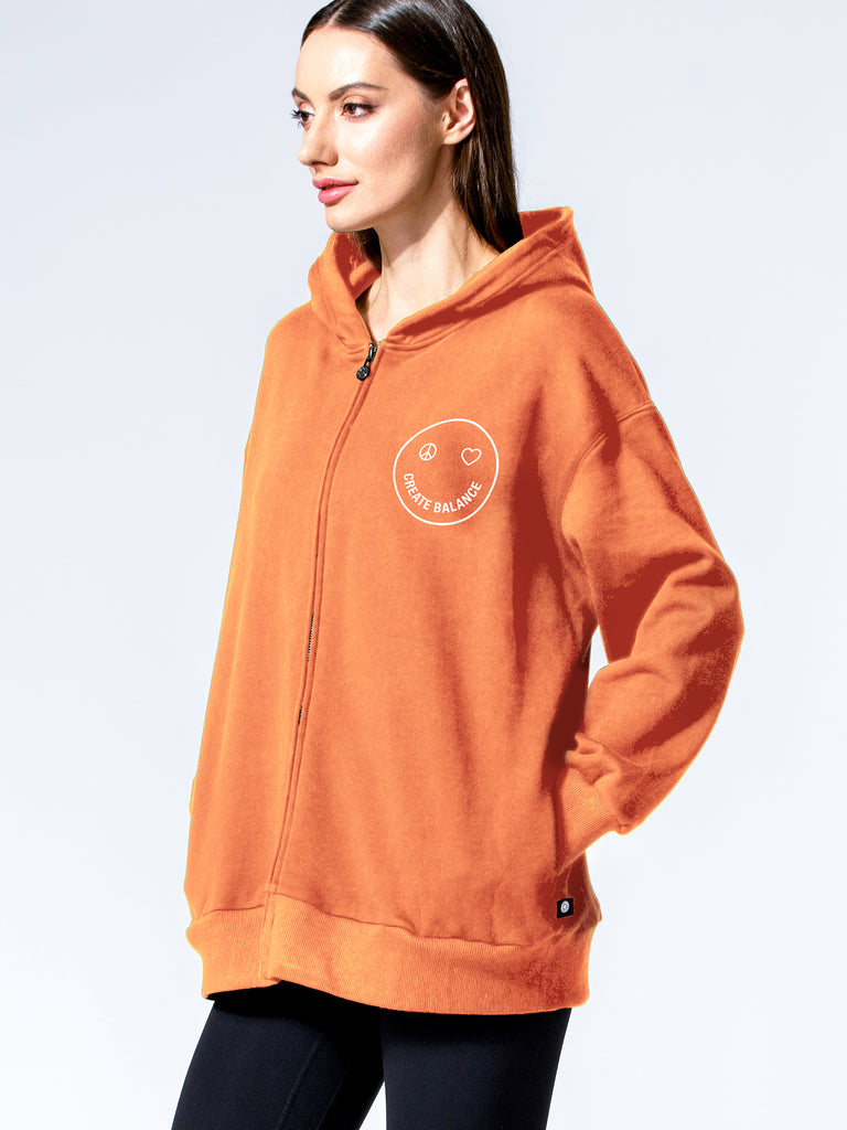 HAPPY GLOW ZIP HOODIE,SUNRISE