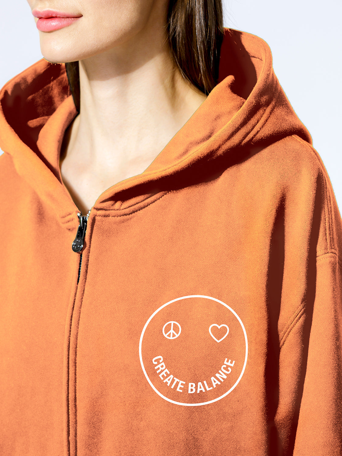 HAPPY GLOW ZIP HOODIE,SUNRISE