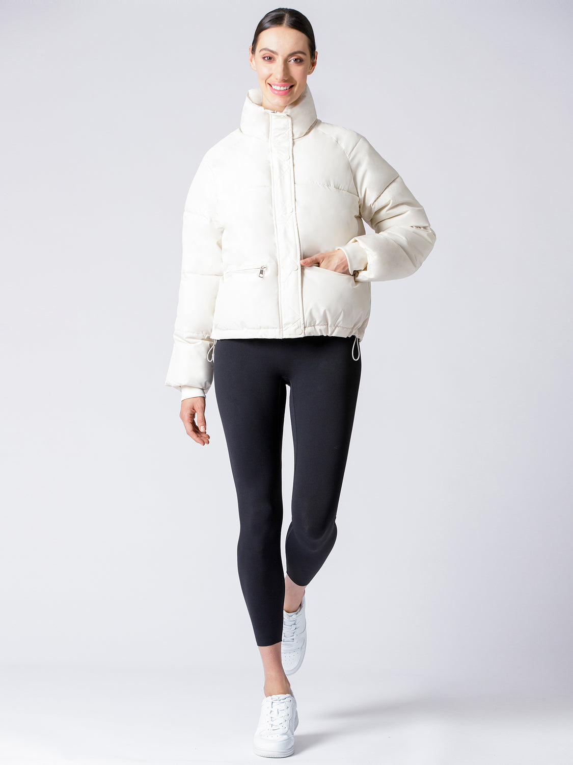 SIMPLICITY PUFFER JACKET, CREAM