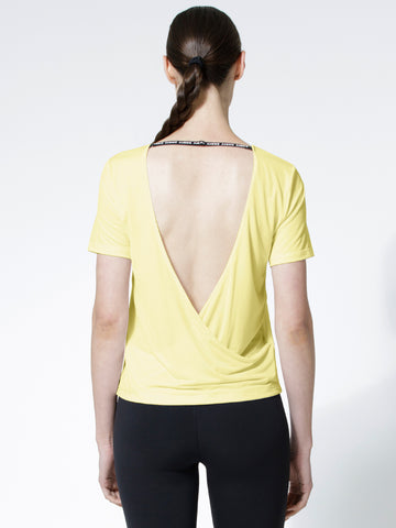 OPEN BACK WRAP TEE, JASMINE