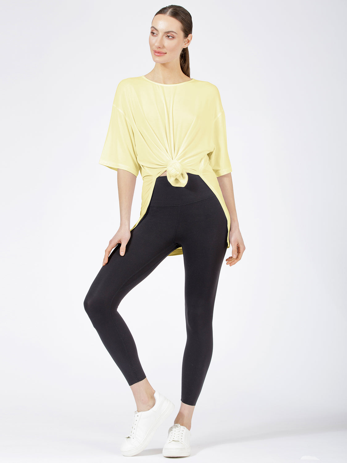 HIGH SPLIT OVERSIZE TEE, JASMINE