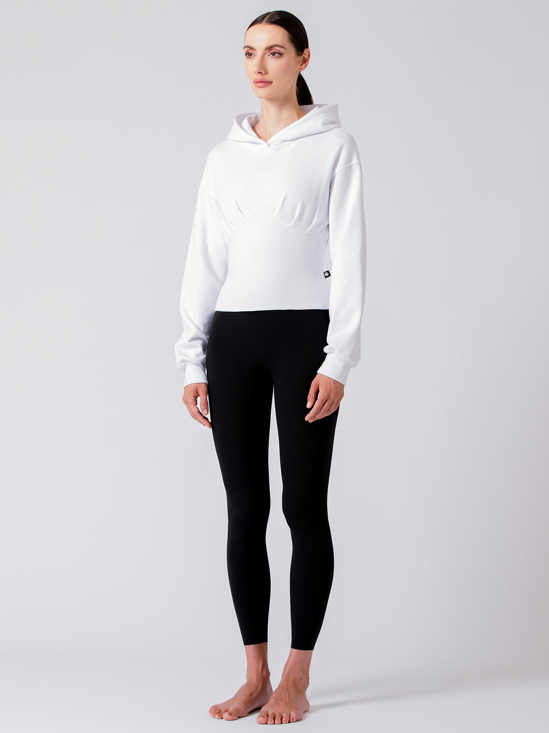 DEVI CORSET HOODIE,WHITE