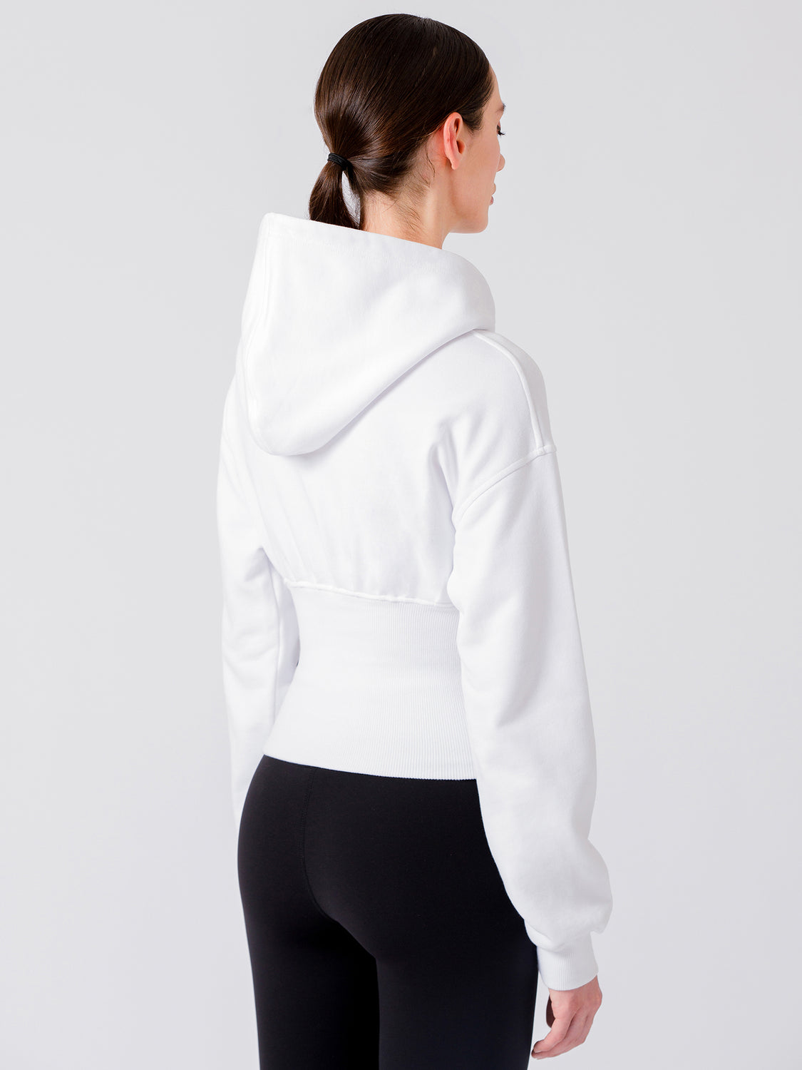 DEVI CORSET HOODIE,WHITE