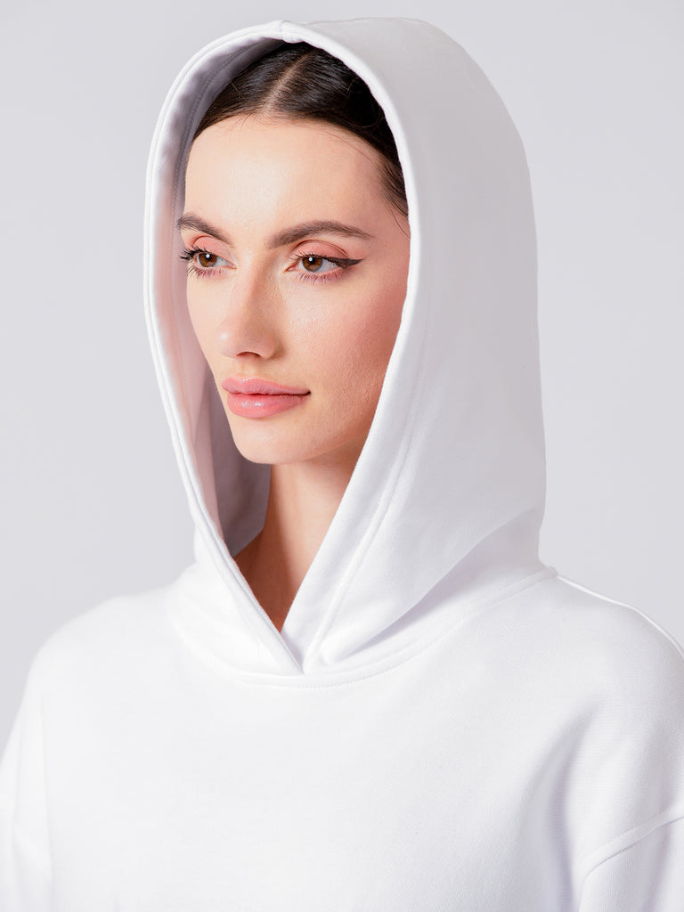 DEVI CORSET HOODIE,WHITE