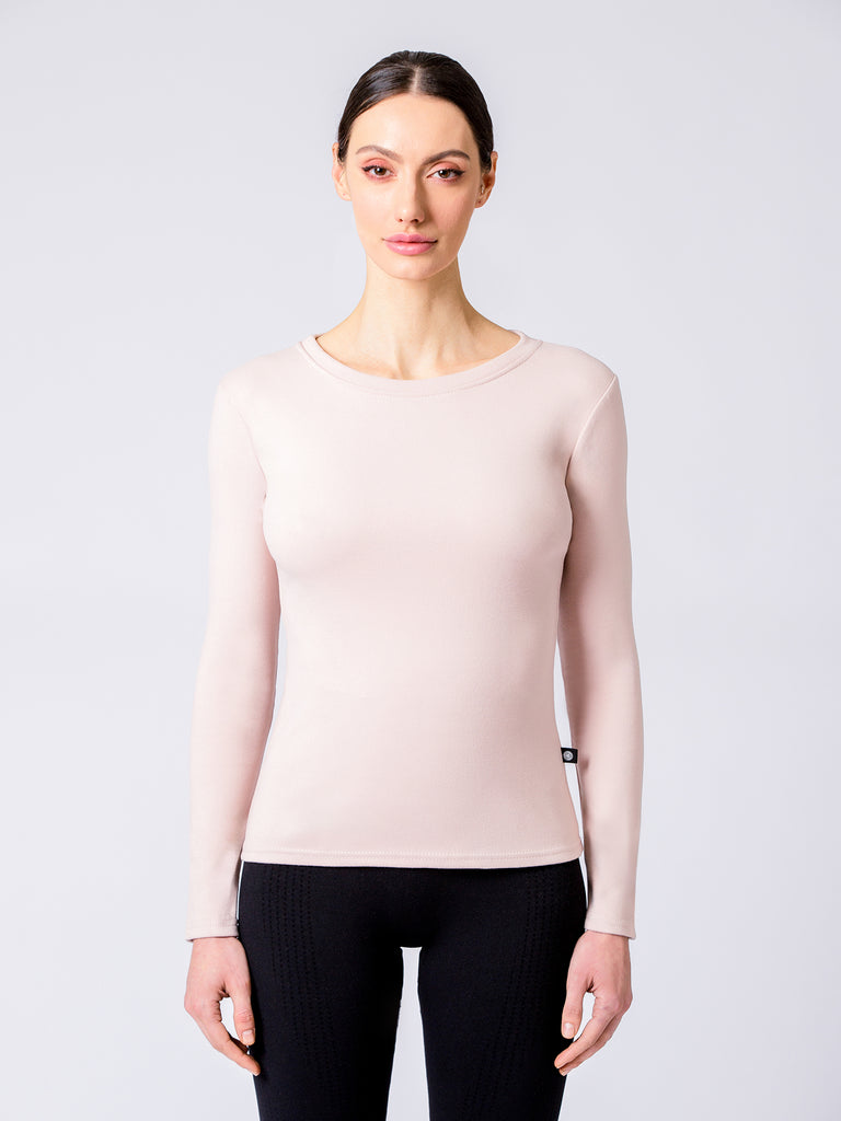 THERMAL FLEECE LONG SLEEVE TOP, CASSIAS