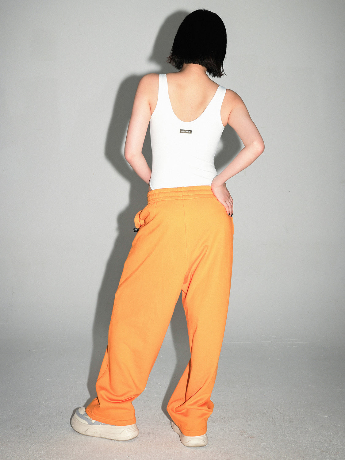 URBAN WIDE LEG SWEATPANTS,YELLOW