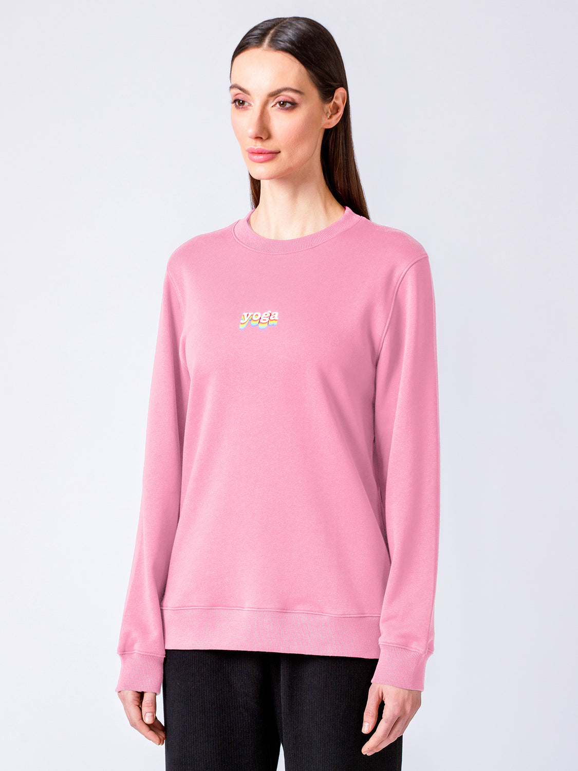 RAINBOW YOGA SWEATSHIRT,PINK