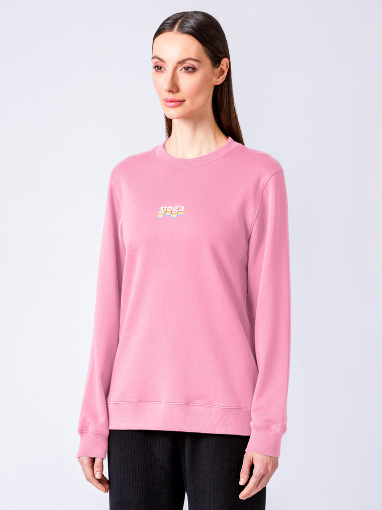 RAINBOW YOGA SWEATSHIRT,PINK