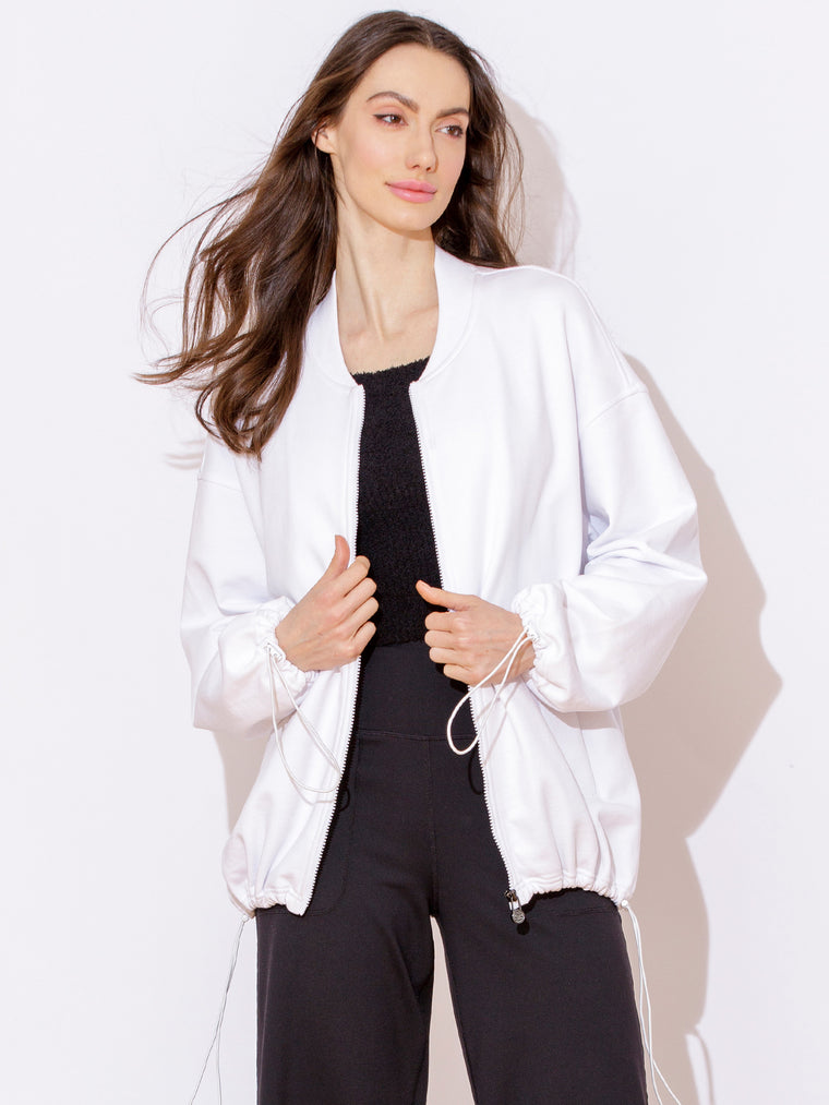 VELOCITY COTTON JACKET, WHITE