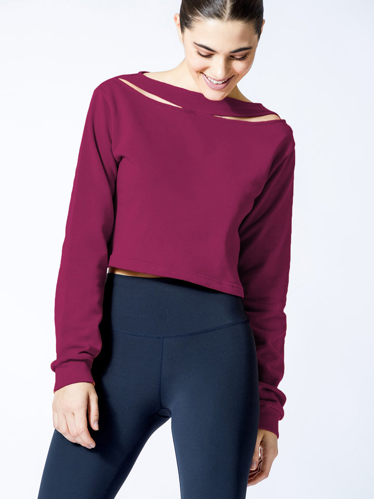 DETACHED COLLAR SWEATSHIRT, WILDBERRY