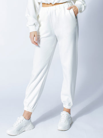 COTTON SWEATPANTS, WHITE