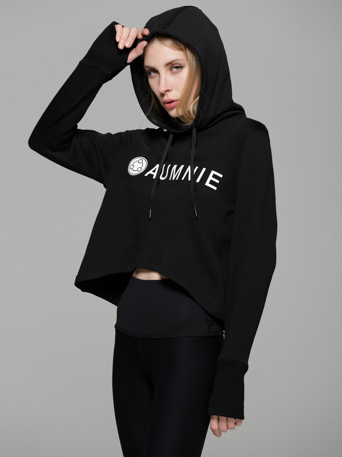 HI LO LOGO HOODIE, BLACK