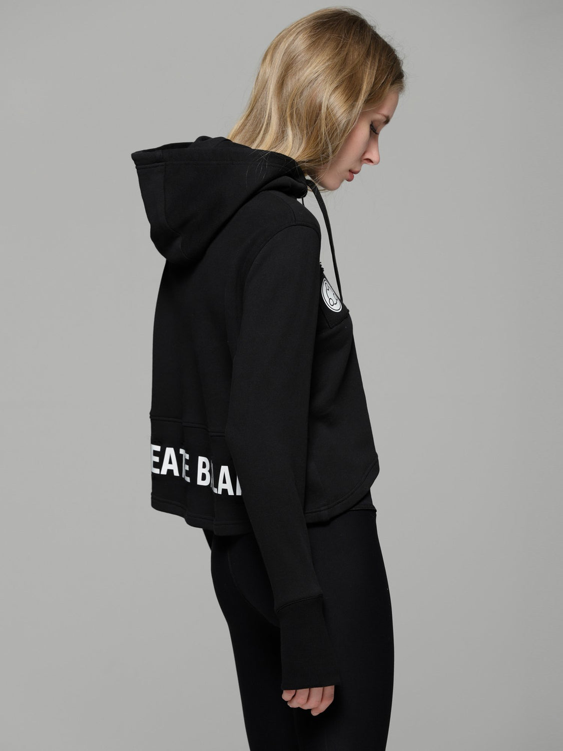 HI LO LOGO HOODIE, BLACK