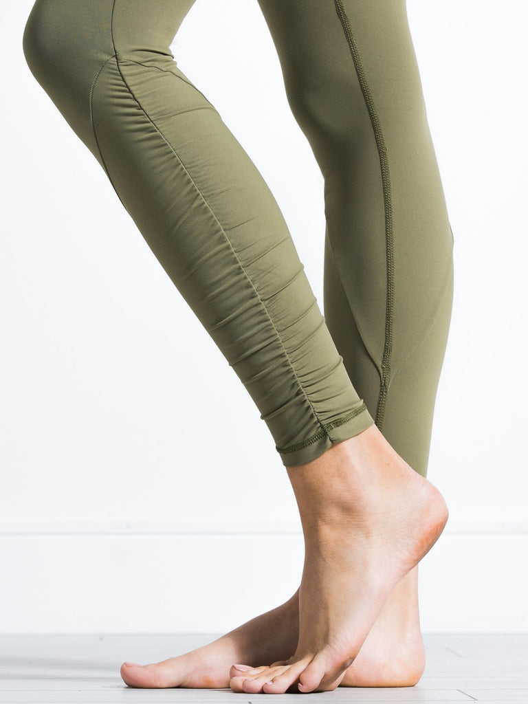 RUCHED NUDE PANTS, SAGE